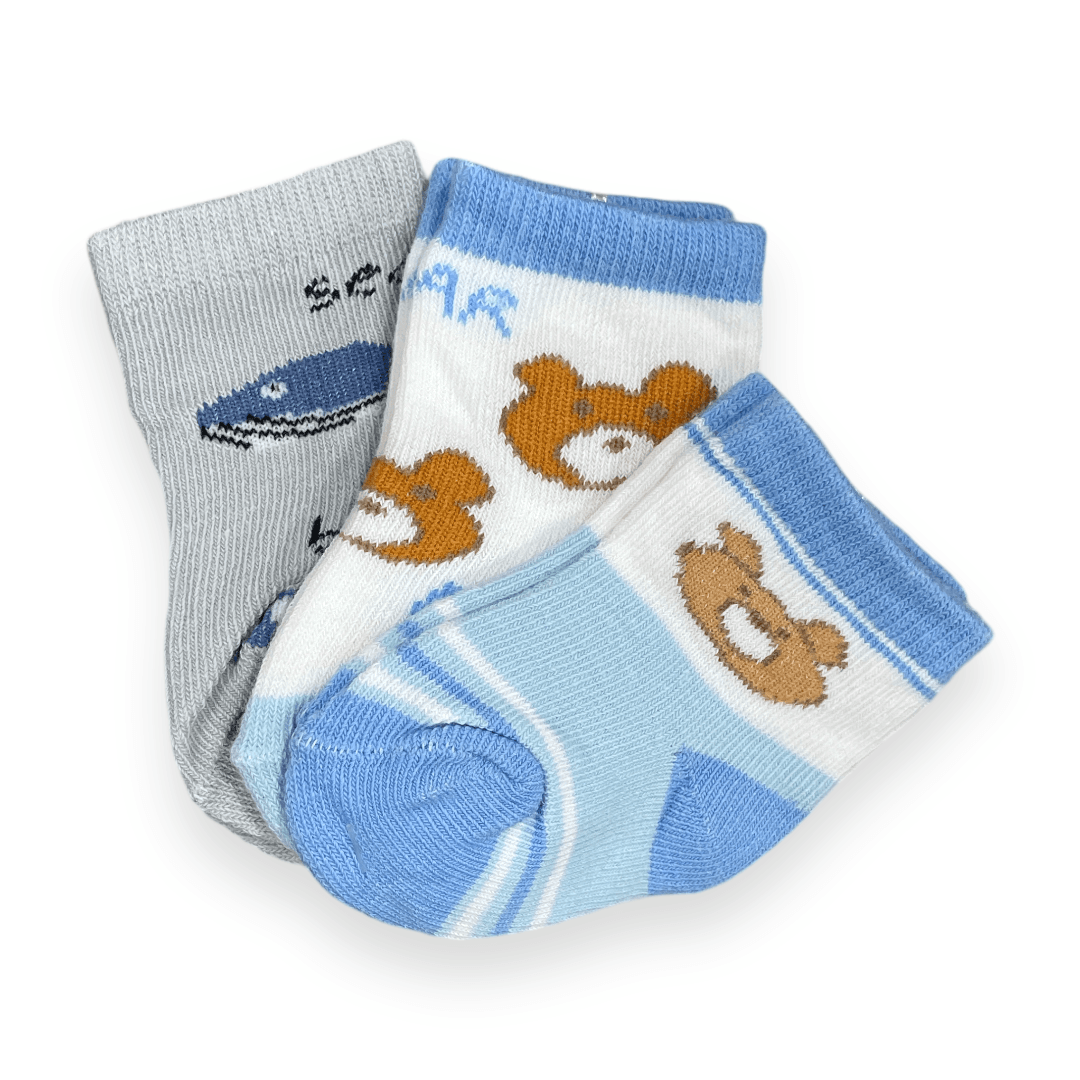 set de 3 calcetines de niño 0-3m - Palimu
