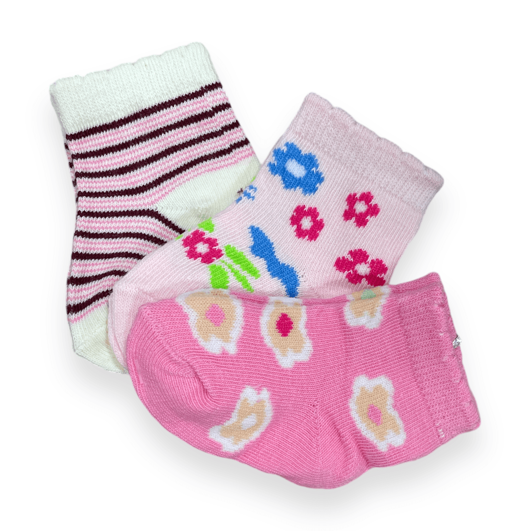 Set de 3 calcetines de niña 0-3m - Palimu