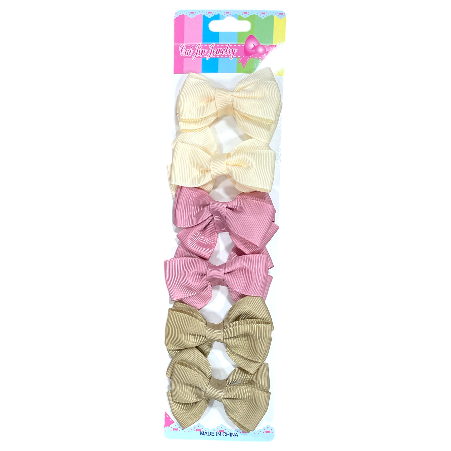 Set de 3 pares pinches lazo