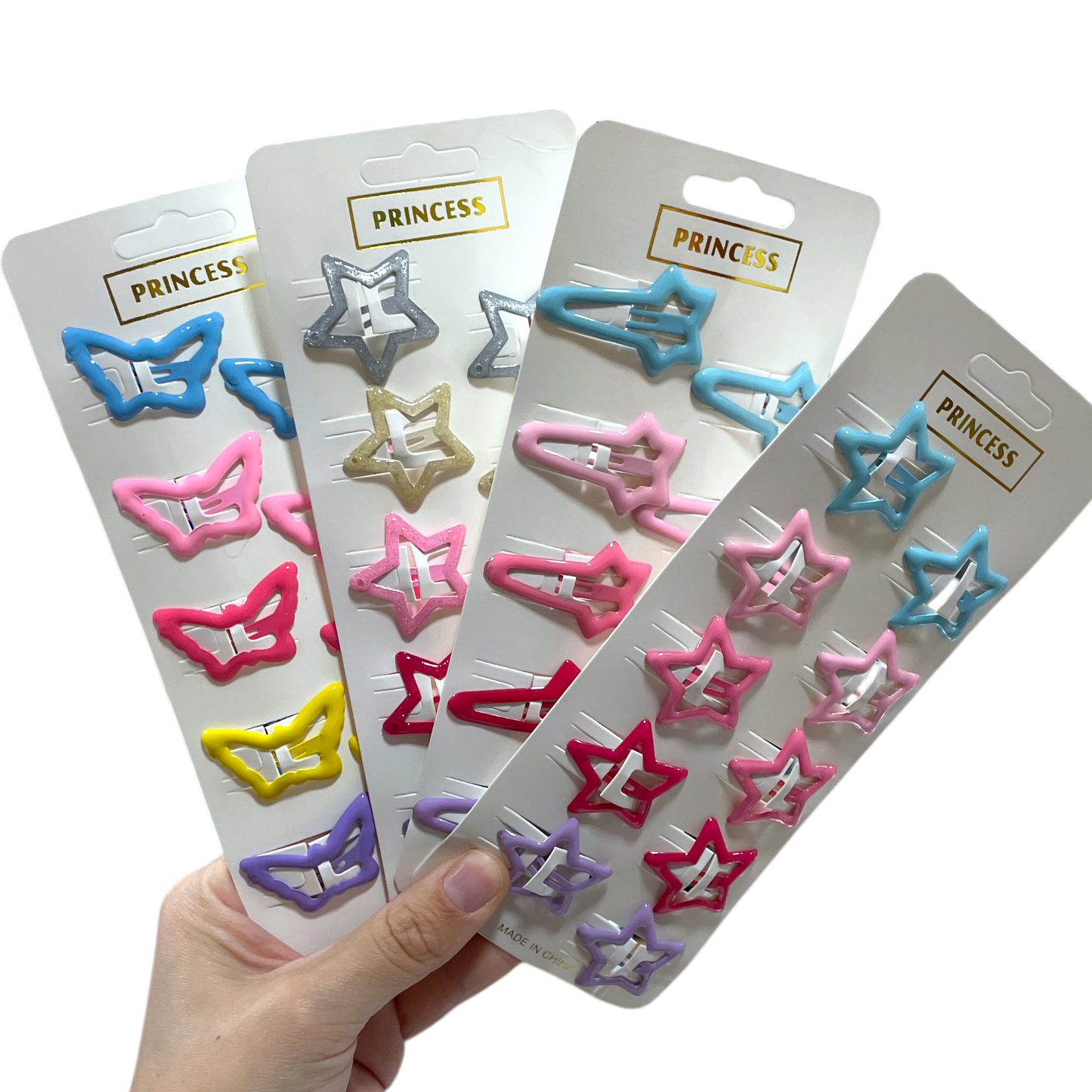 Set de pinches tictac lisos