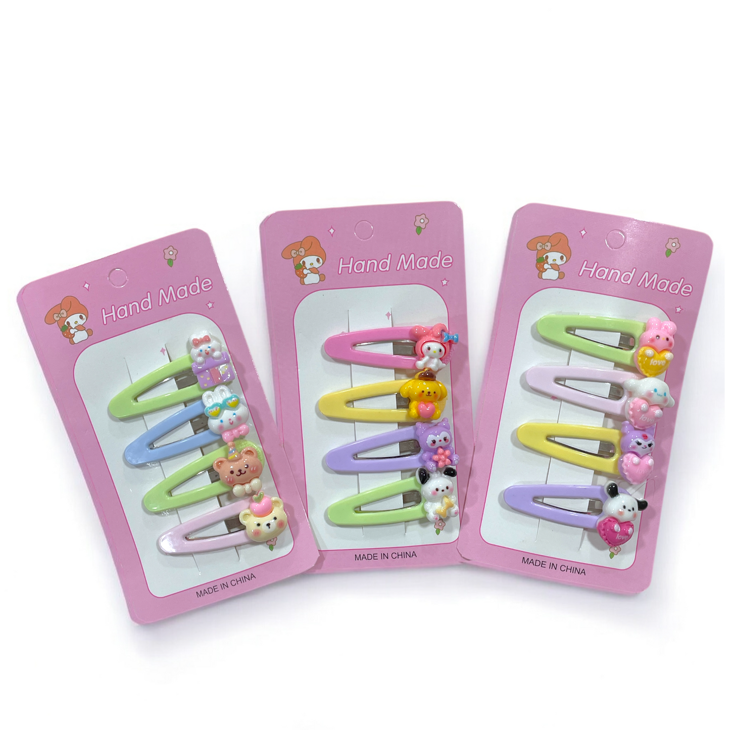 Set de pinches con relieve