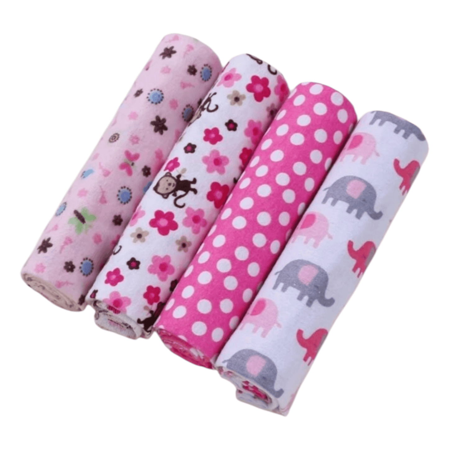 Set de 4 mantitas afraneladas, Variedad de diseños - Palimu