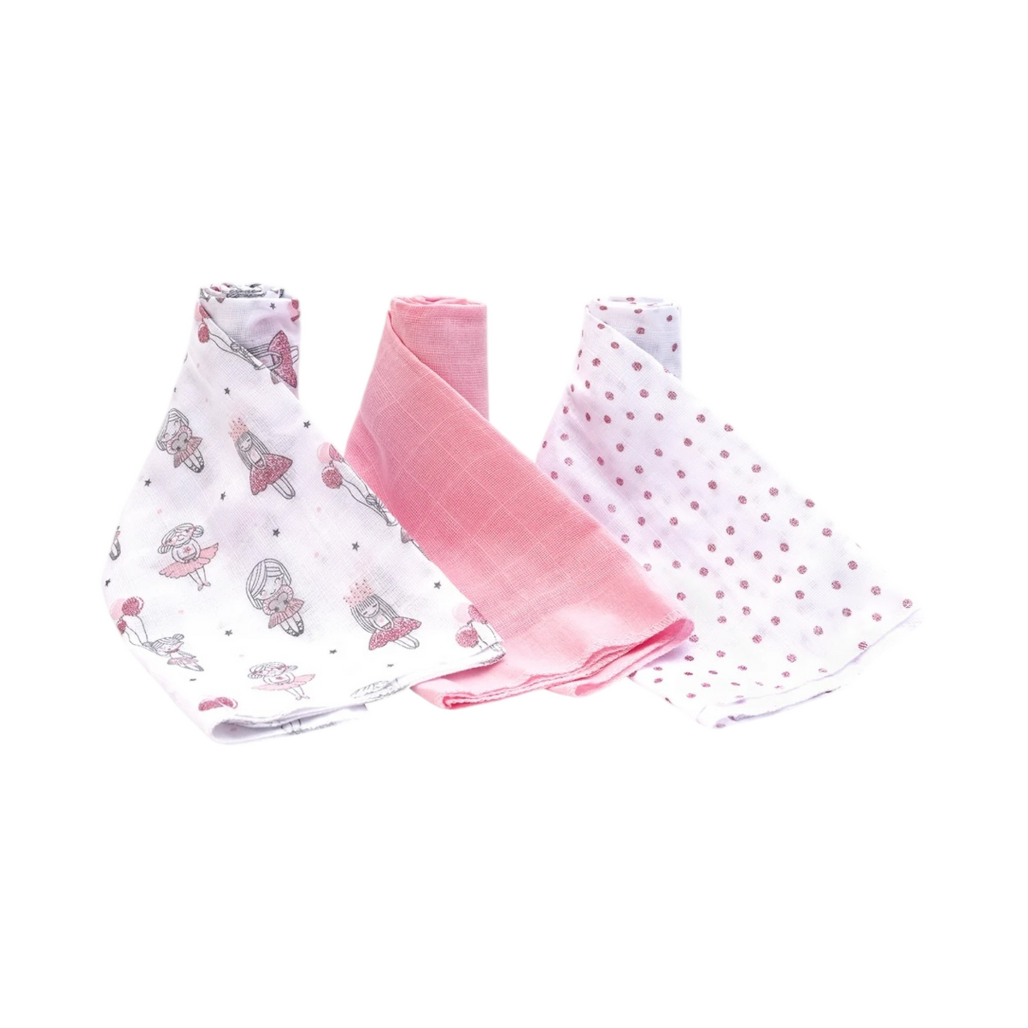 Set de 3 pañales tuto, Globos rosa