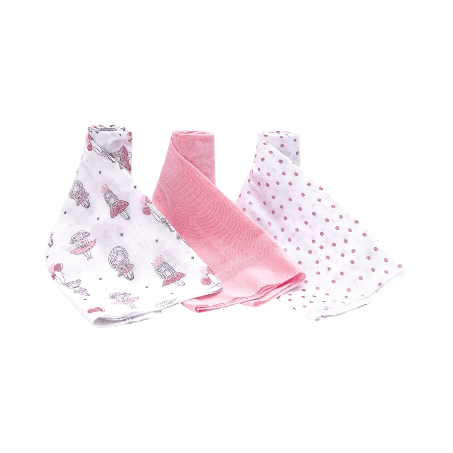 Set de 3 pañales tuto, Globos rosa - Palimu