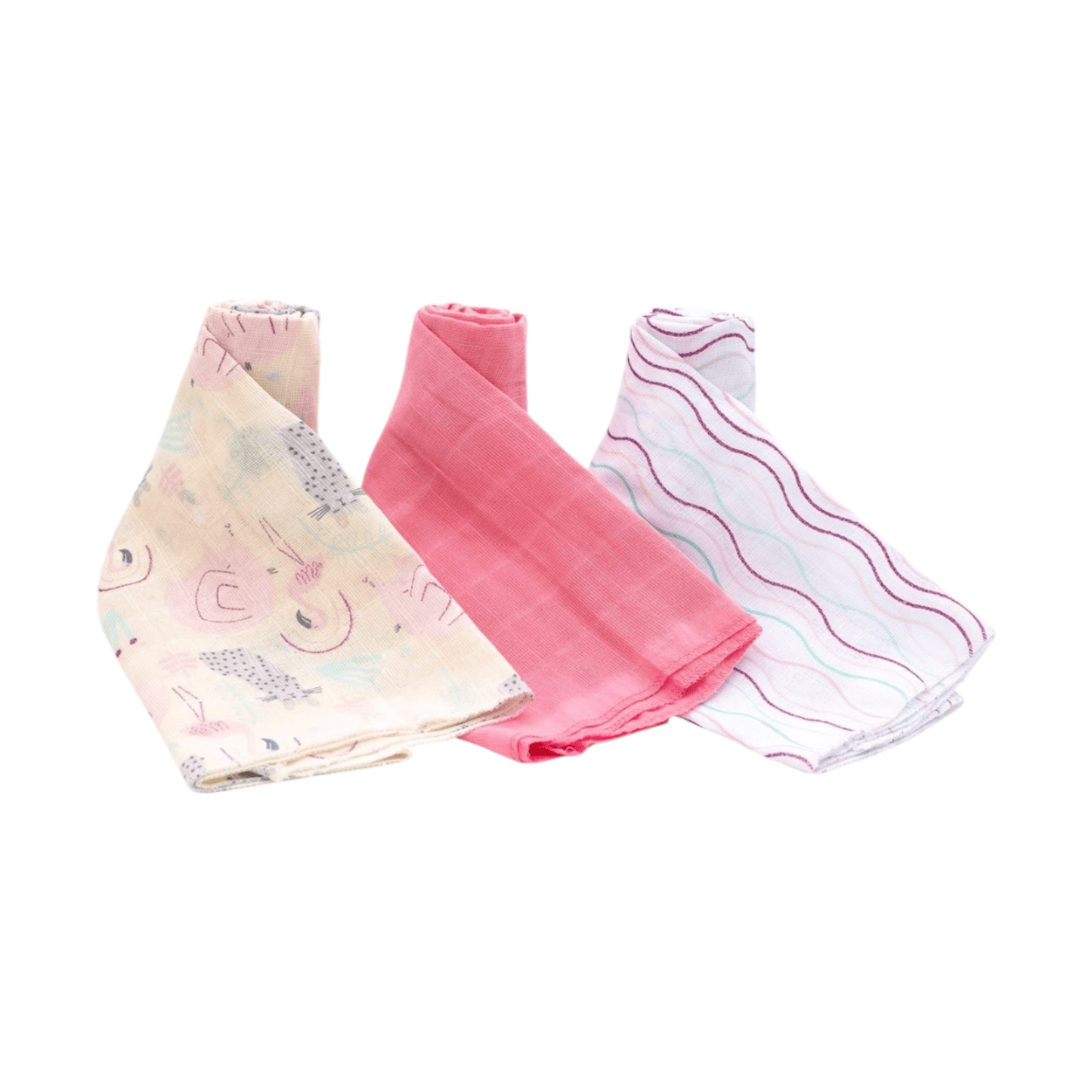 Set de 3 pañales tutos, flamenco rosa - Palimu