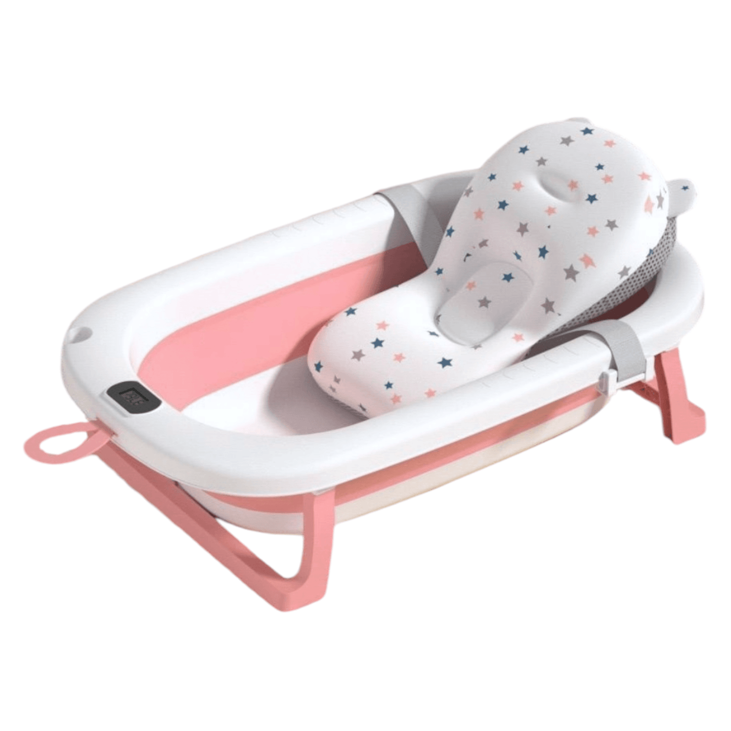 Bañera con termometro y cojin rosado - Palimu