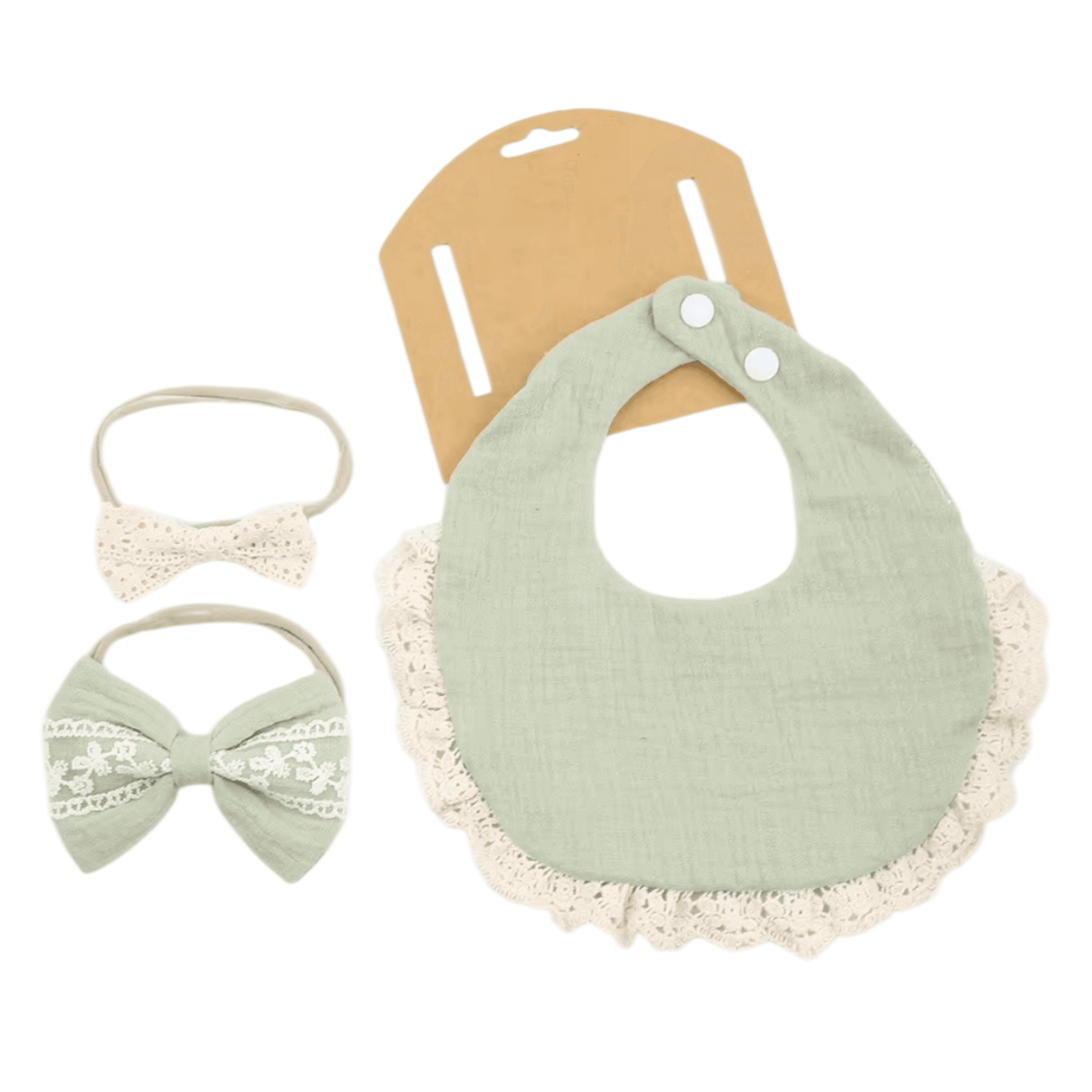 Set babero mas 2 cintillos - Palimu