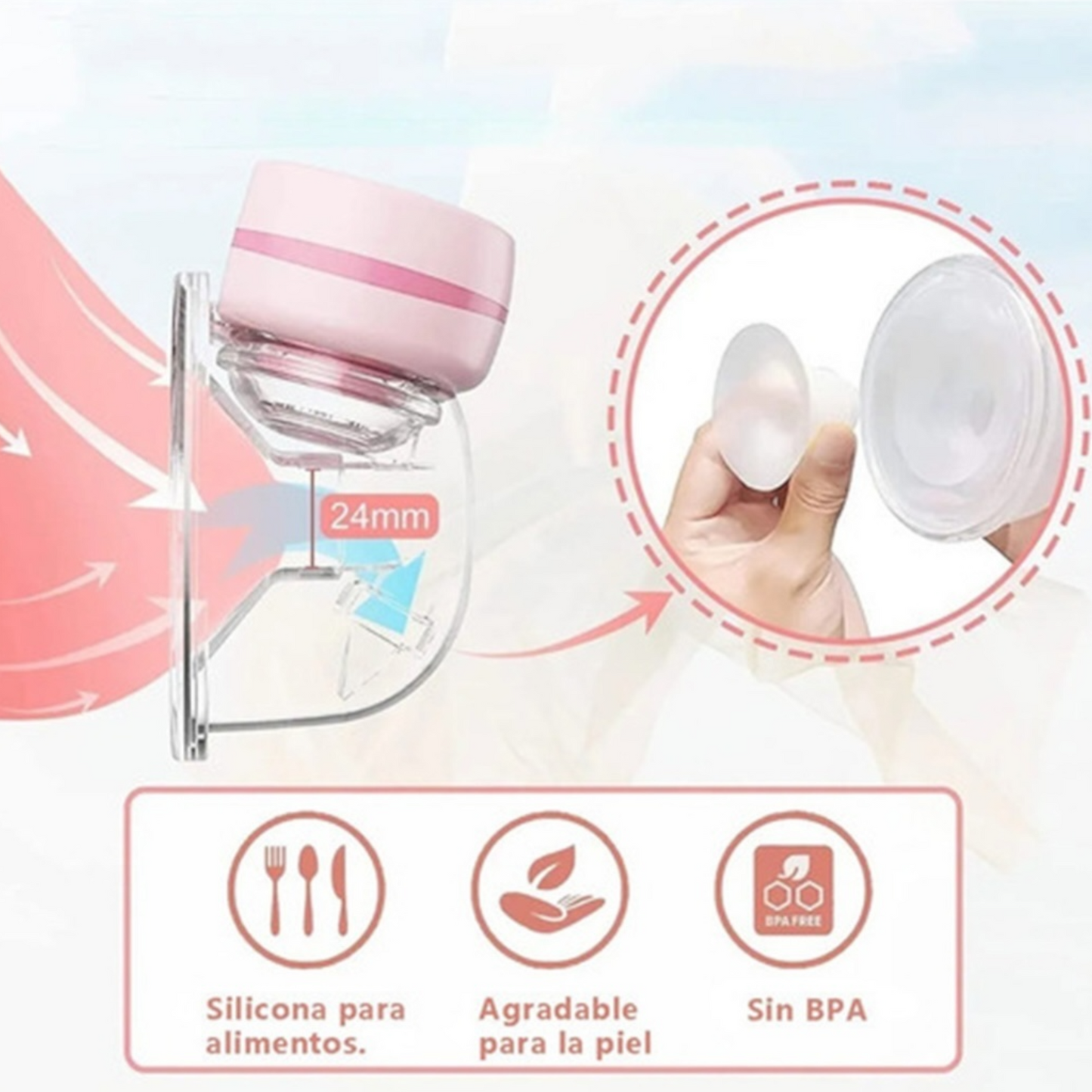 Extractor de leche inalámbrico