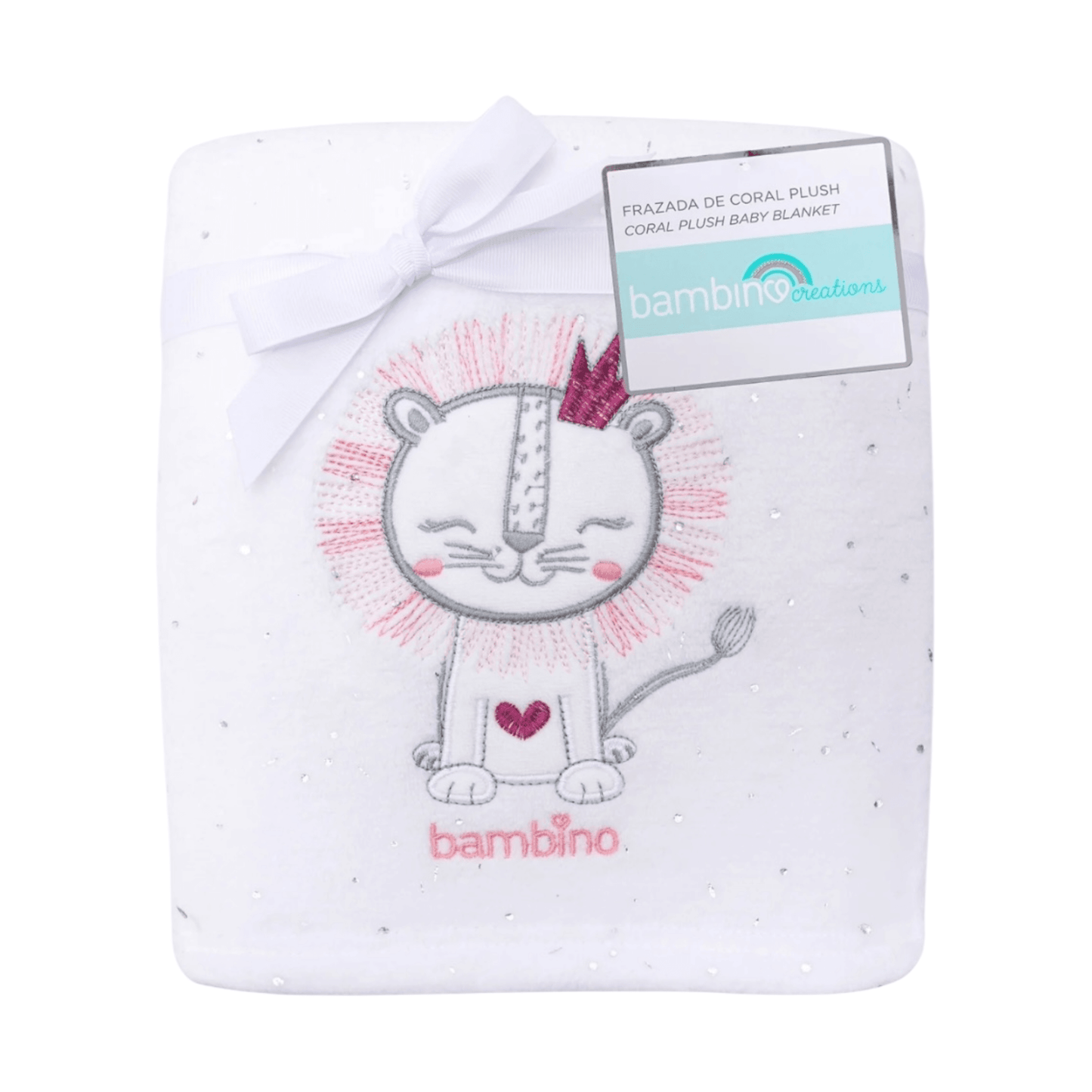 Manta coral Bambino, León rosa - Palimu