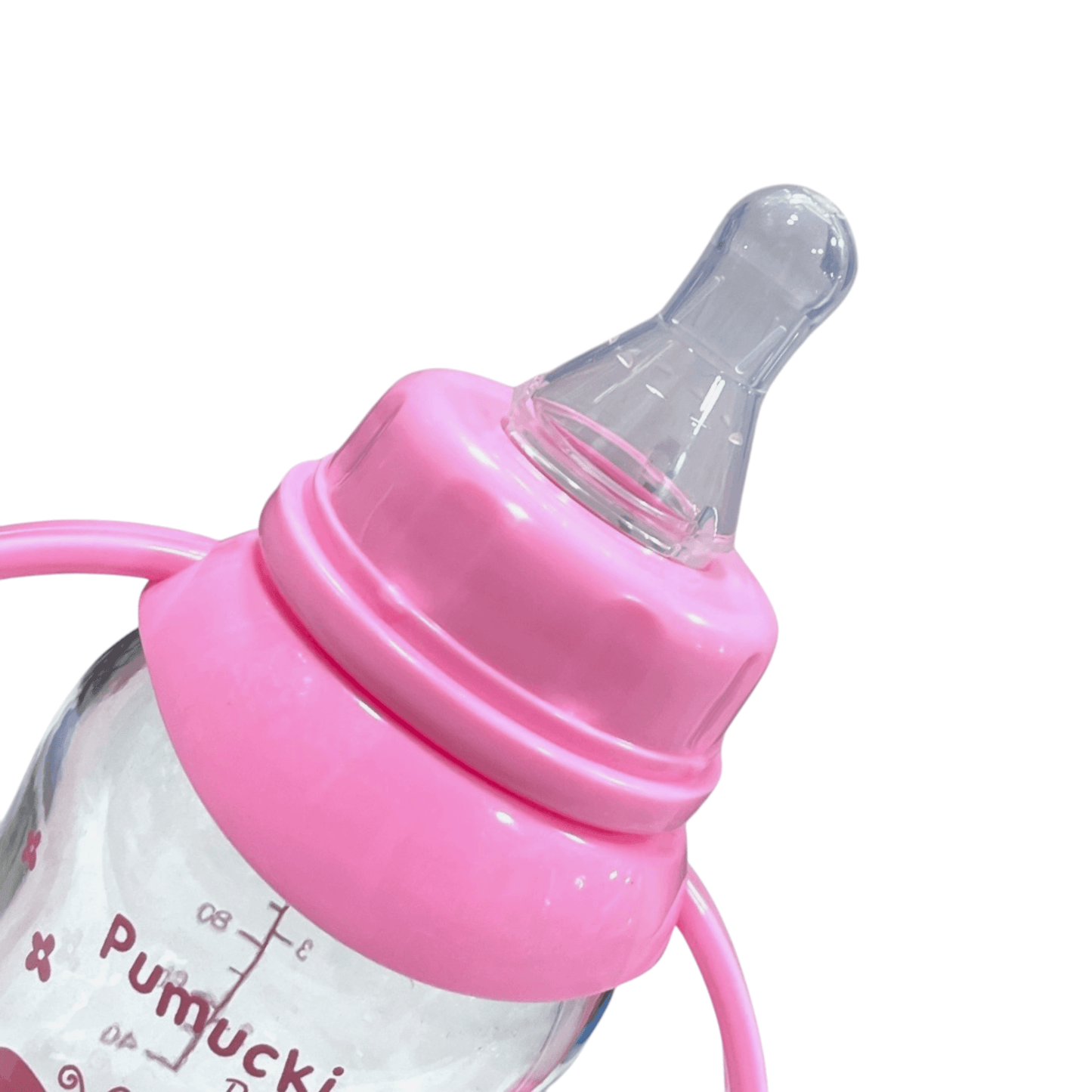 Mamadera de vidrio 130ml Rosa - Palimu