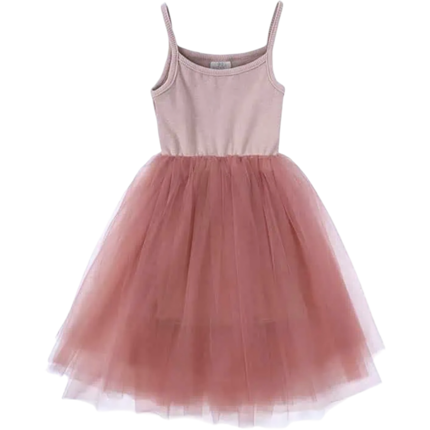 Vestido de algodón con tul