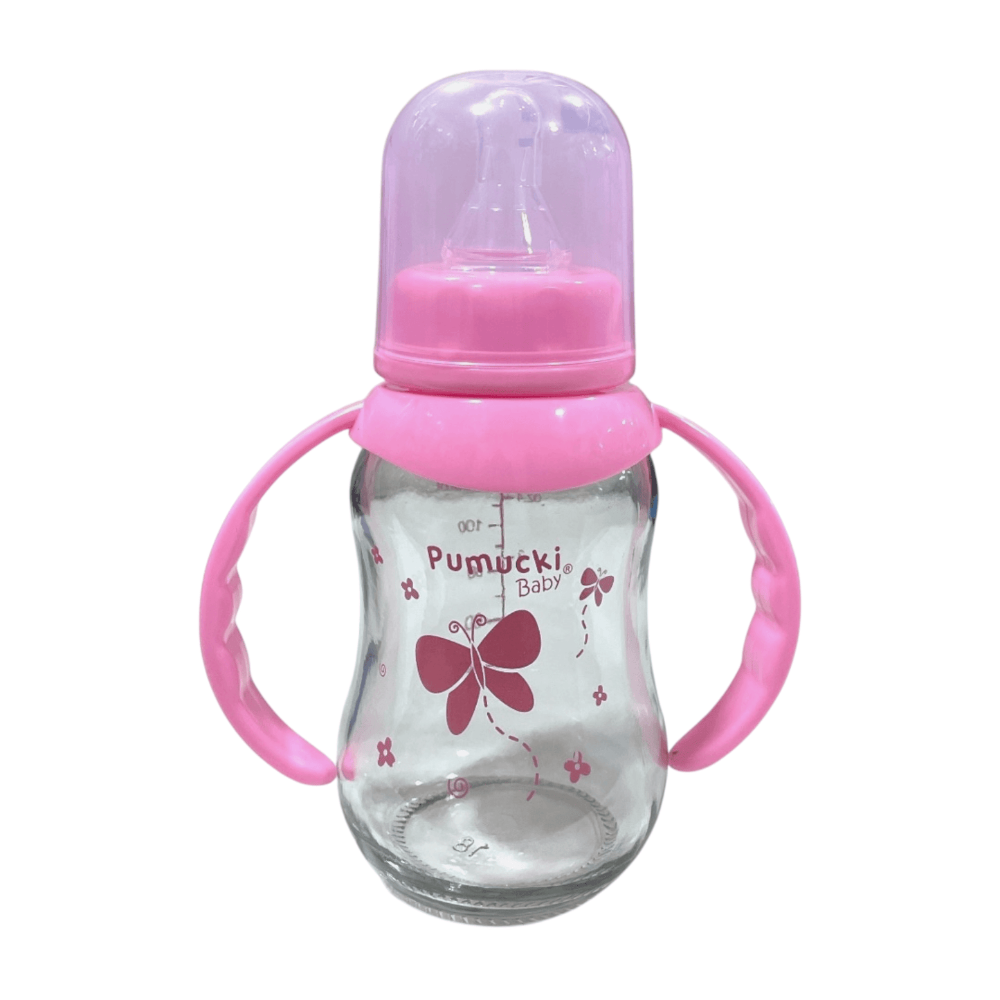 Mamadera de vidrio 130ml Rosa - Palimu