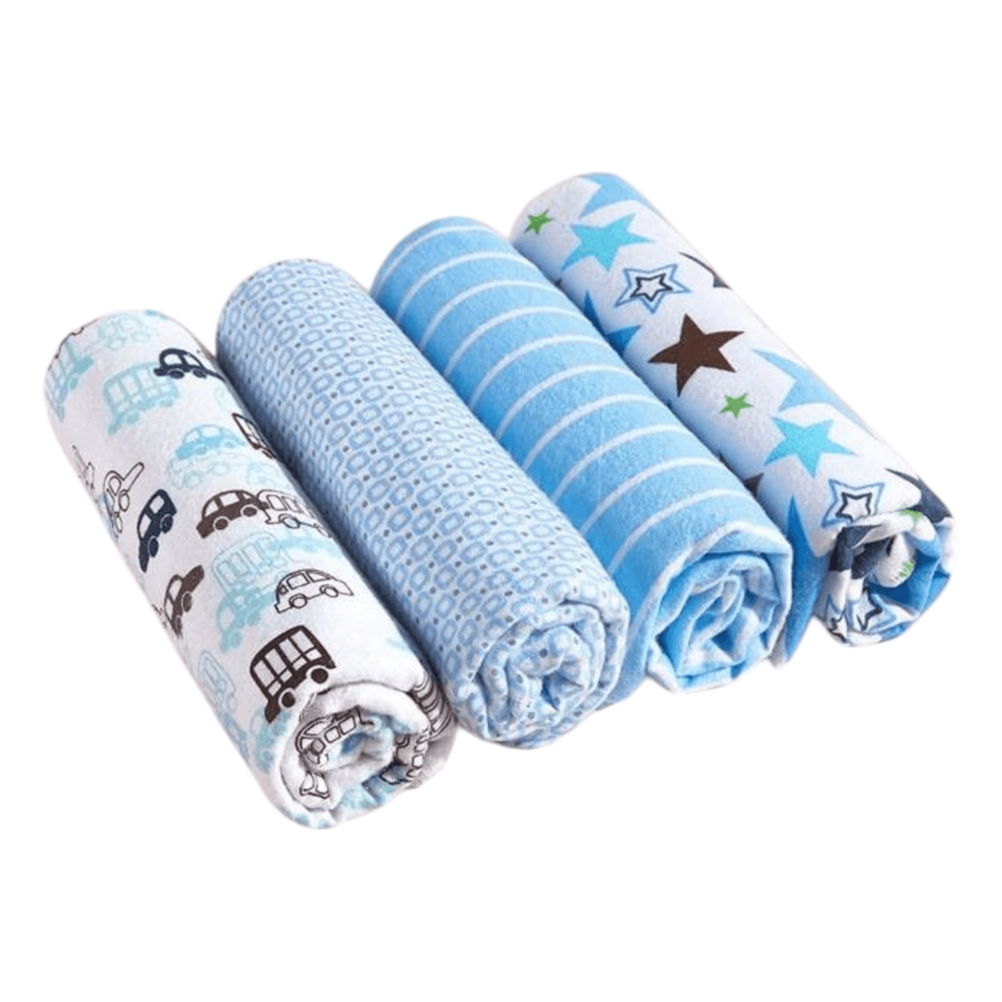 Set de 4 mantitas afraneladas, Variedad de diseños - Palimu