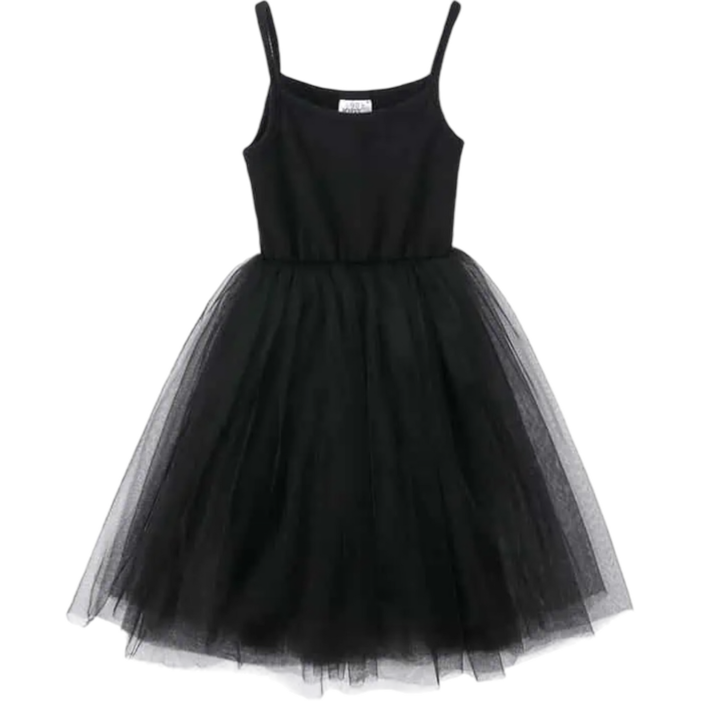 Vestido de algodón con tul