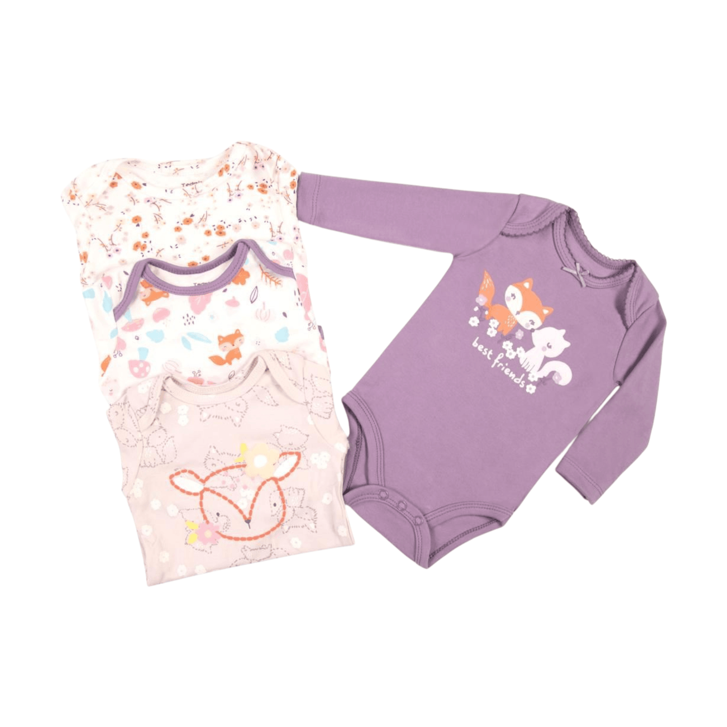 Set de 4 bodys, Morado - Palimu