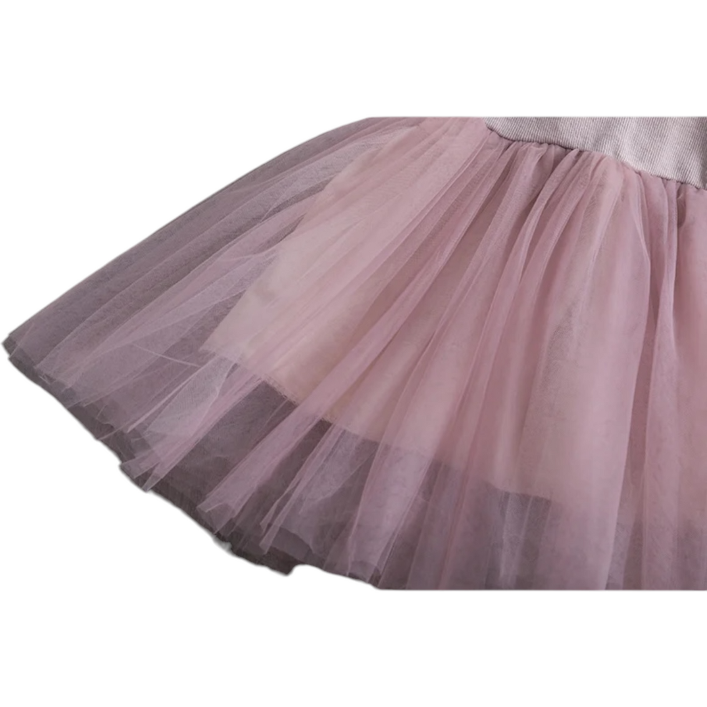 Vestido de algodón con tul