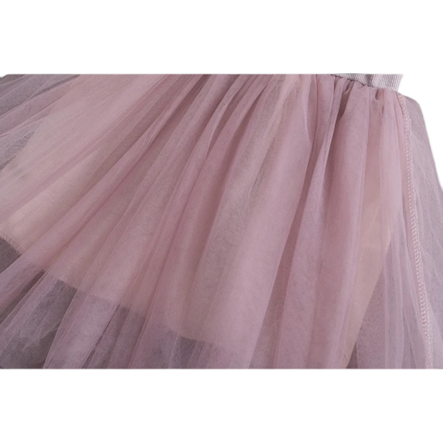 Vestido de algodón con tul