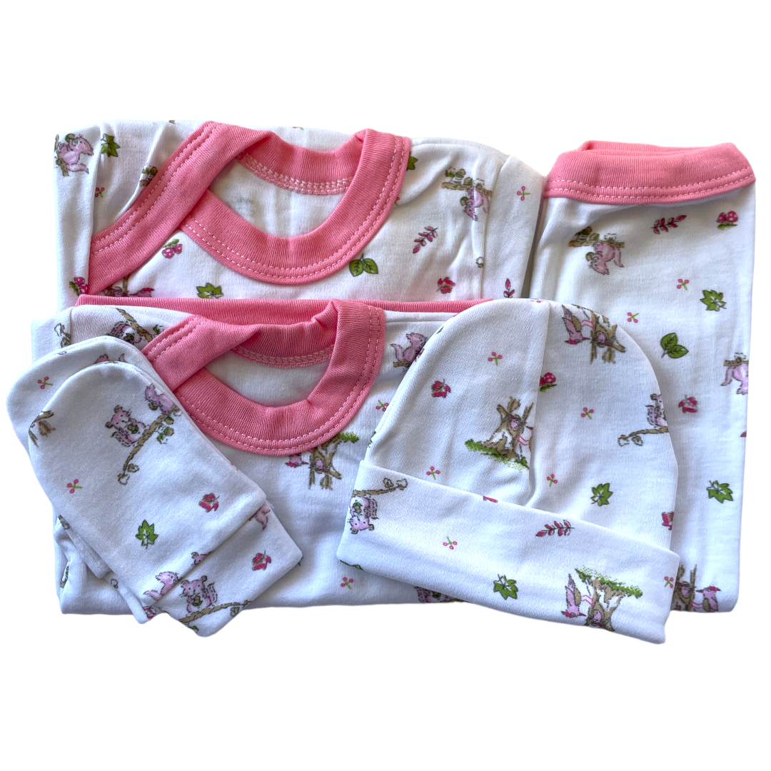 Ajuar diseño rosado bebe