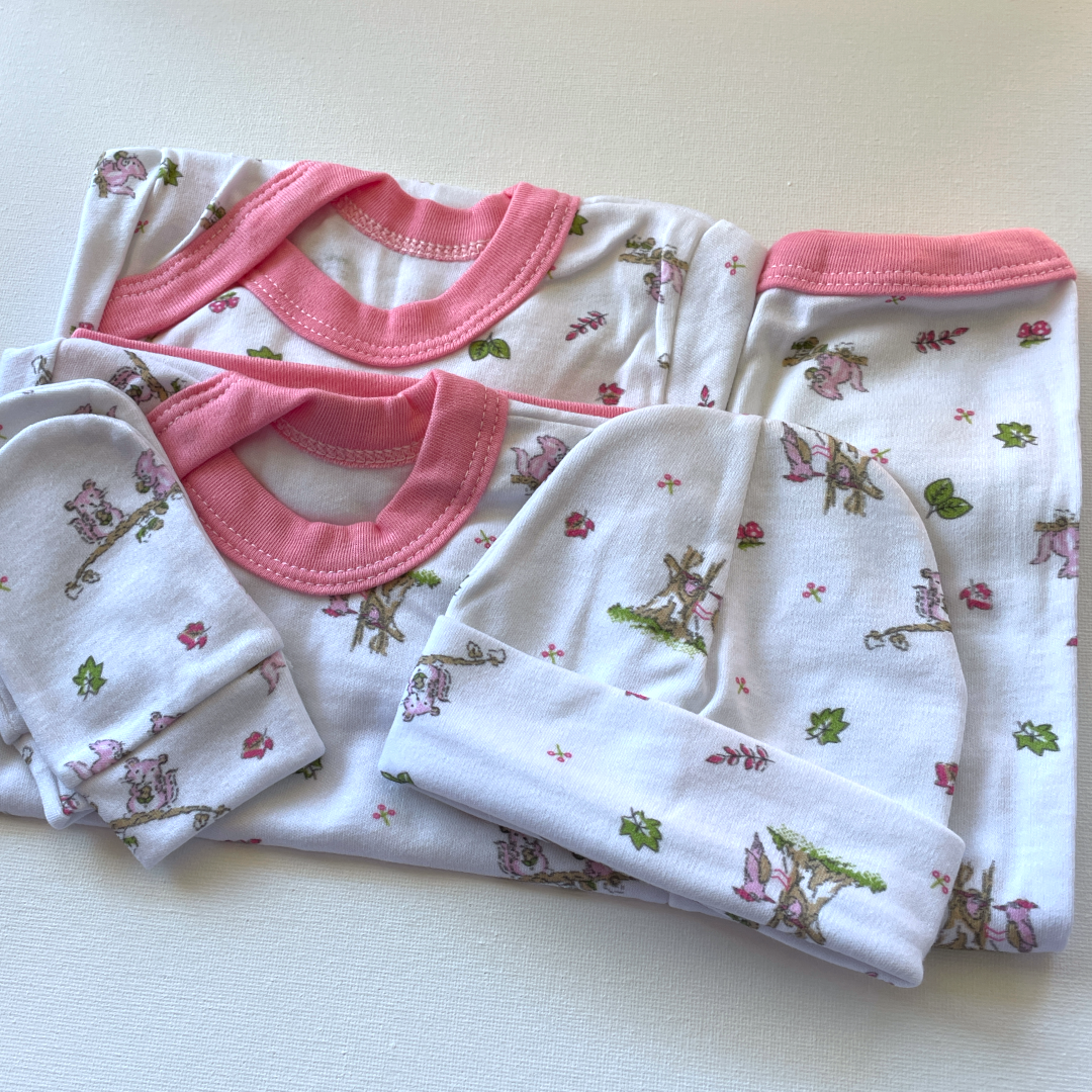 Ajuar diseño rosado bebe