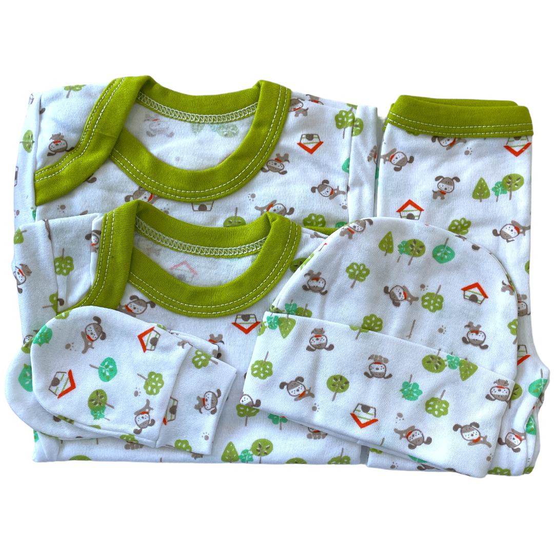 Ajuar diseño verde pistacho