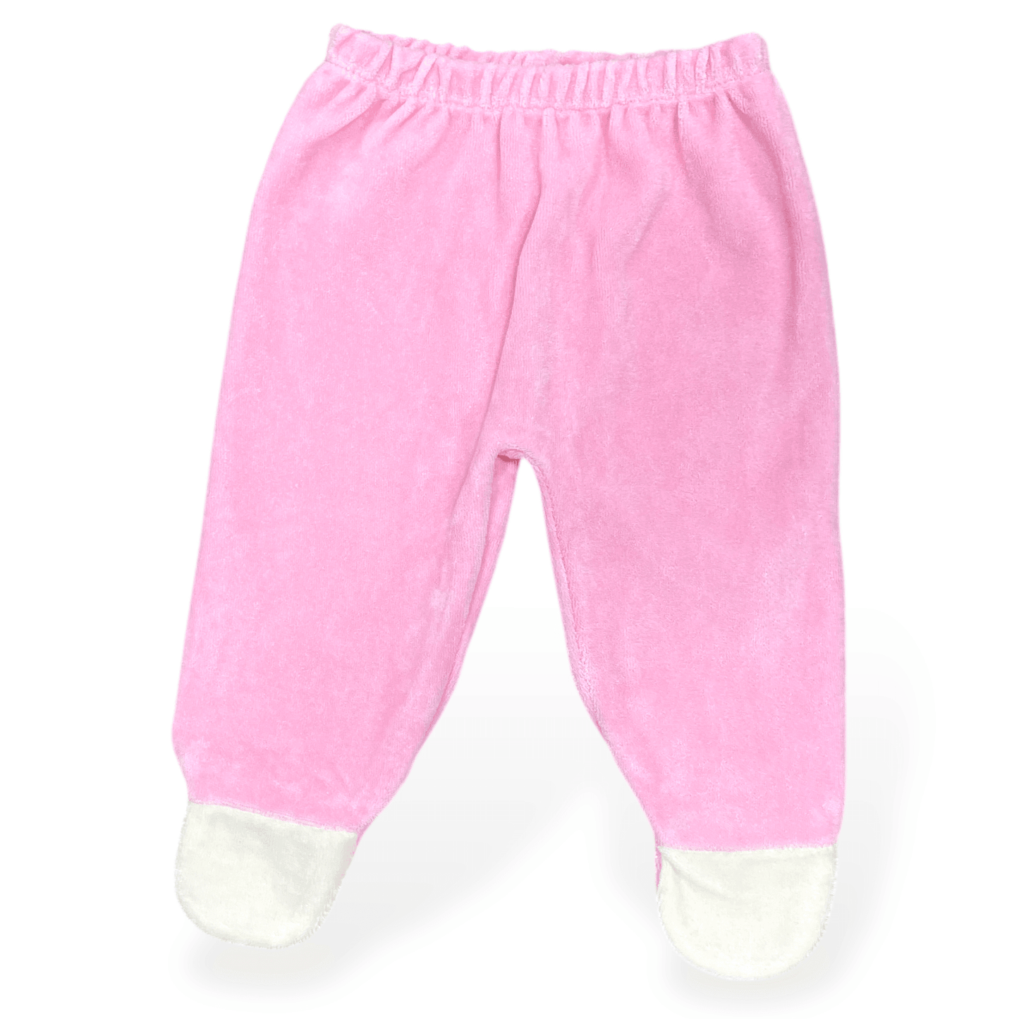 Vestido de plush rosado flores bordadas 0-3m - Palimu