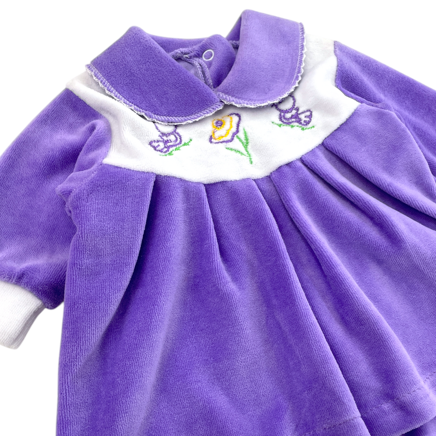 Vestido de plush lila 0-3m