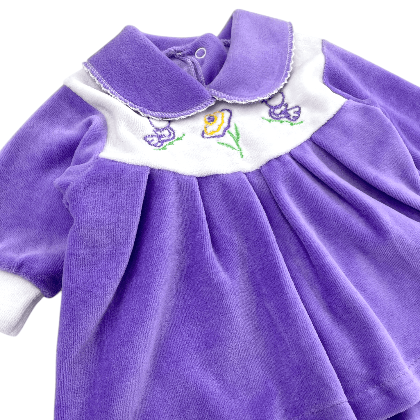 Vestido de plush lila 0-3m - Palimu
