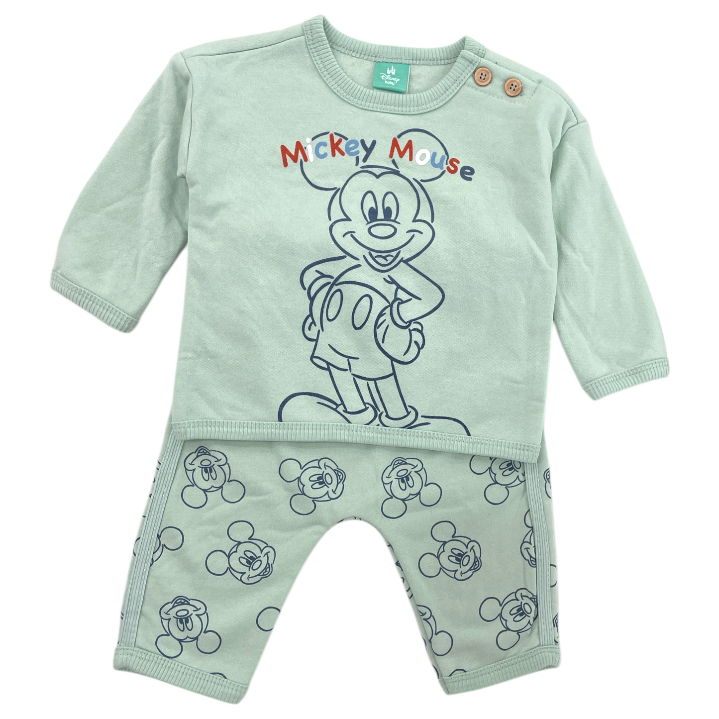 Conjunto de buzo Mickey, Verde agua