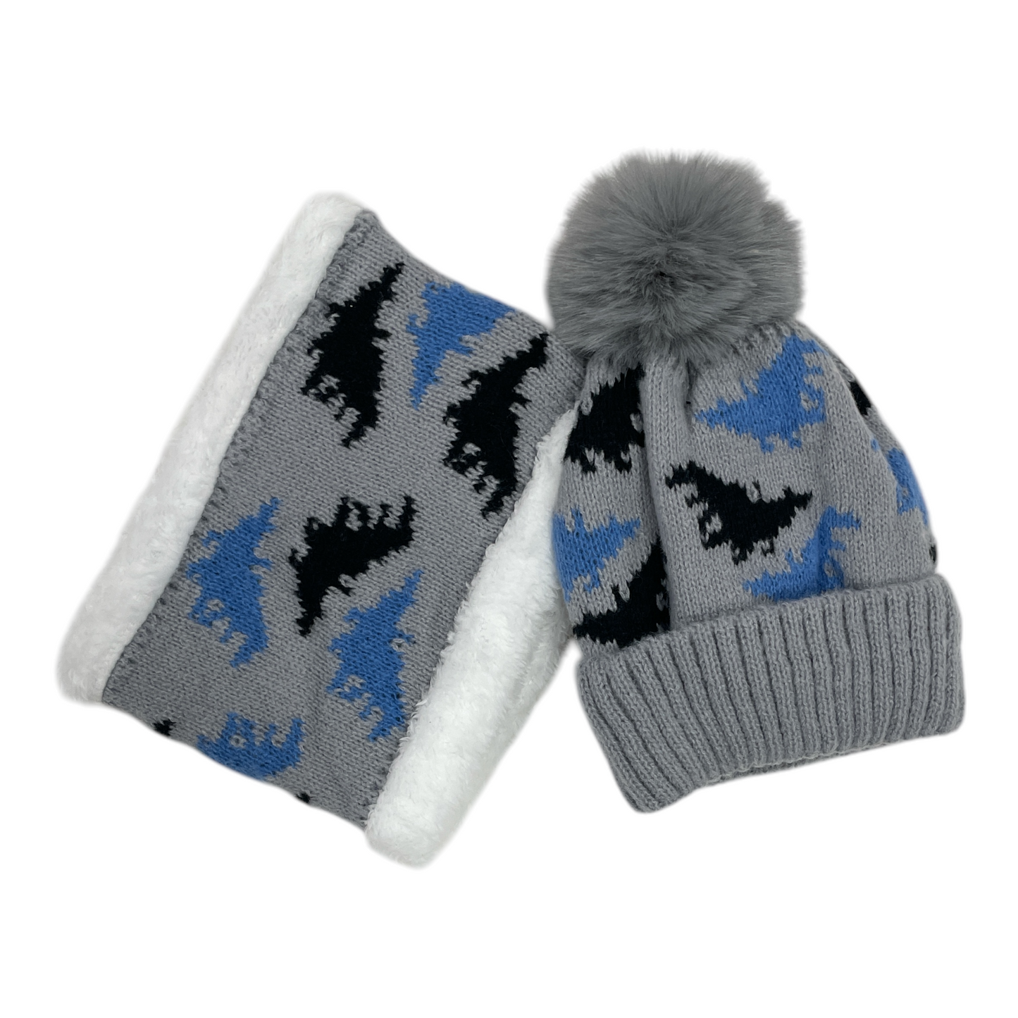 Set gorro y cuello, Dino