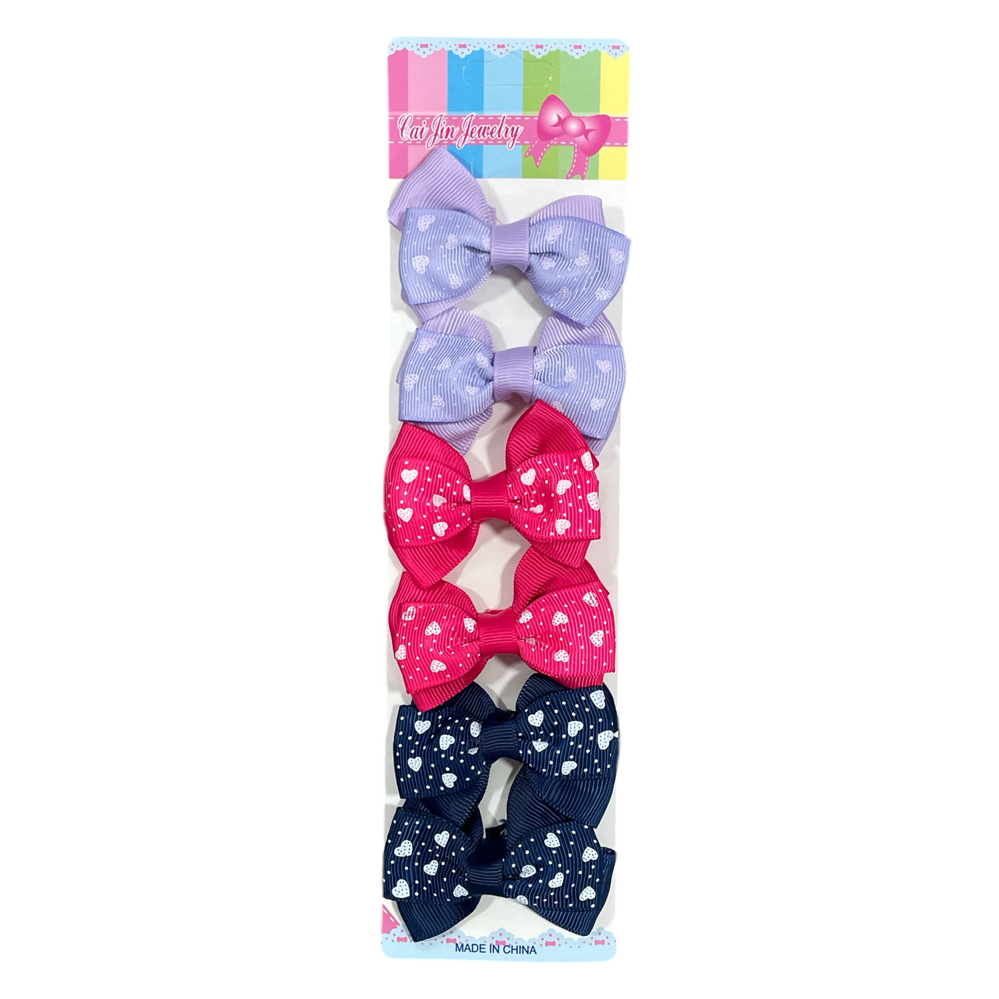 Set de 3 pares pinches lazo