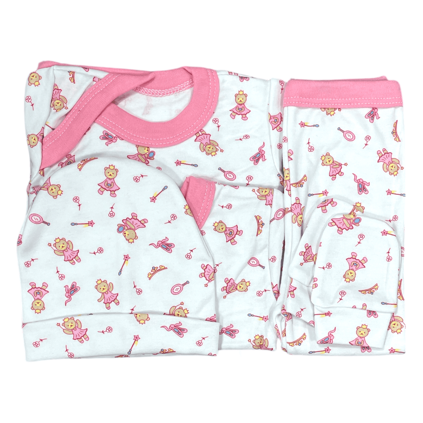 Ajuar diseño rosado bebe - Palimu