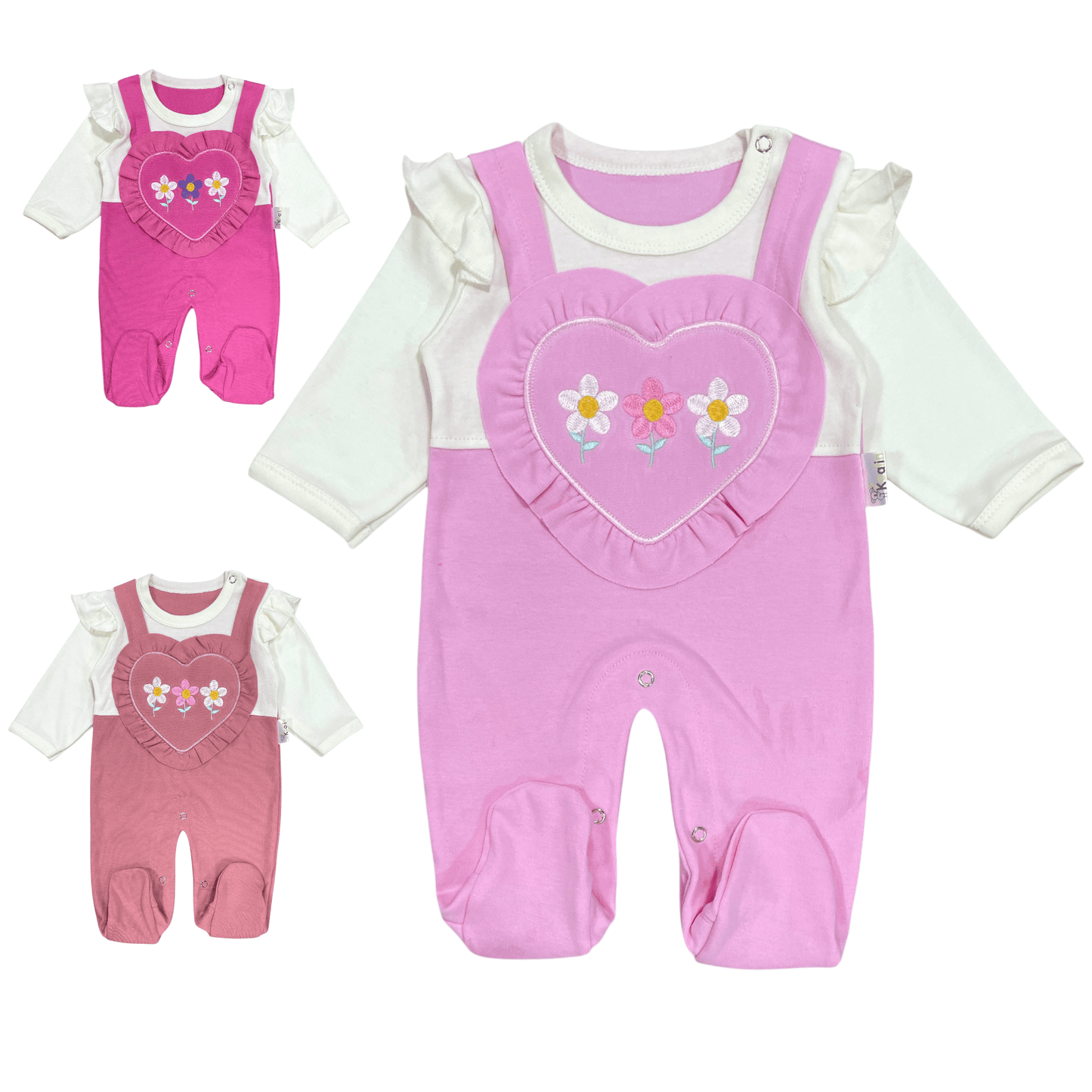 Conjunto de algodón flores 0-3m - Palimu