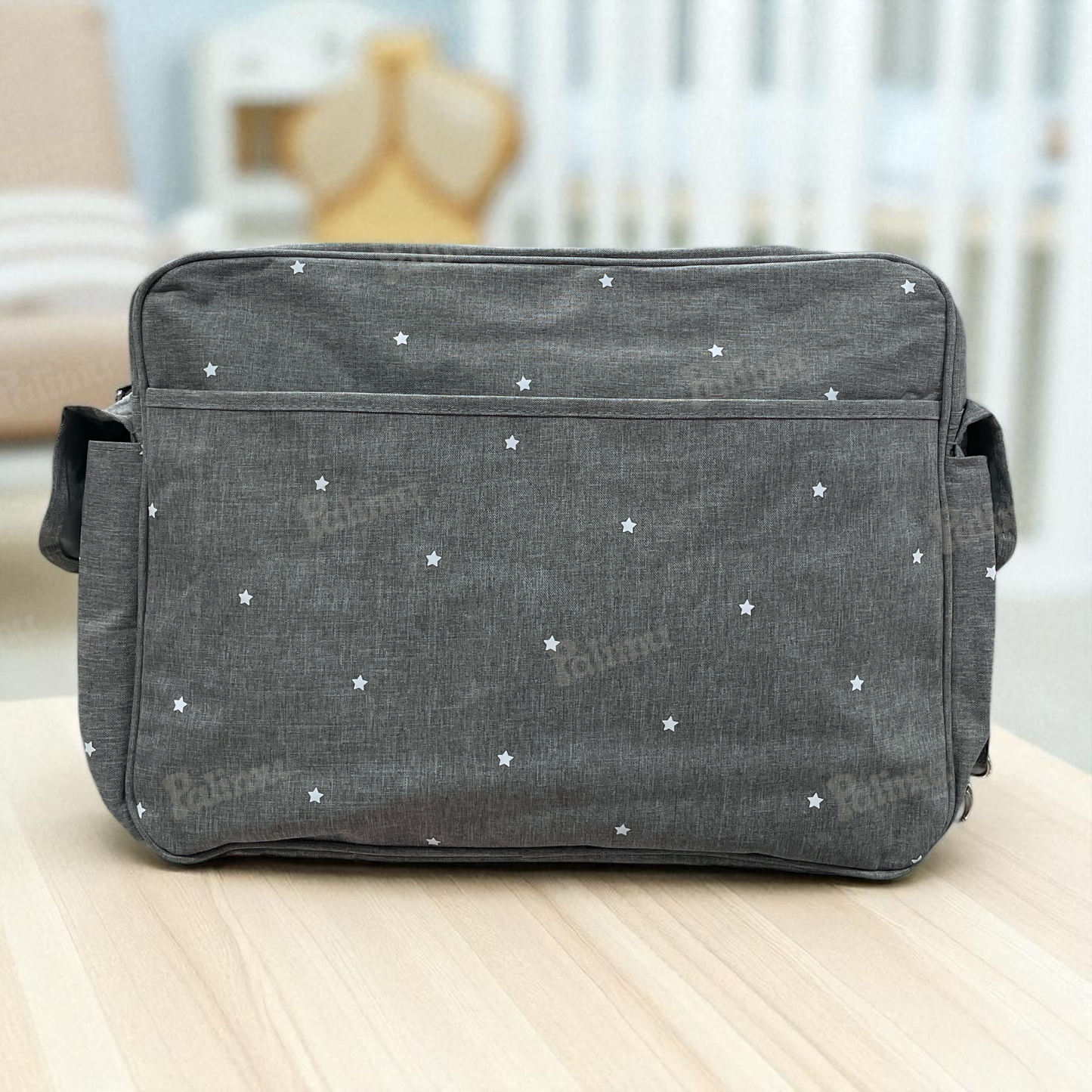 Bolso maternal Gris con estrellas