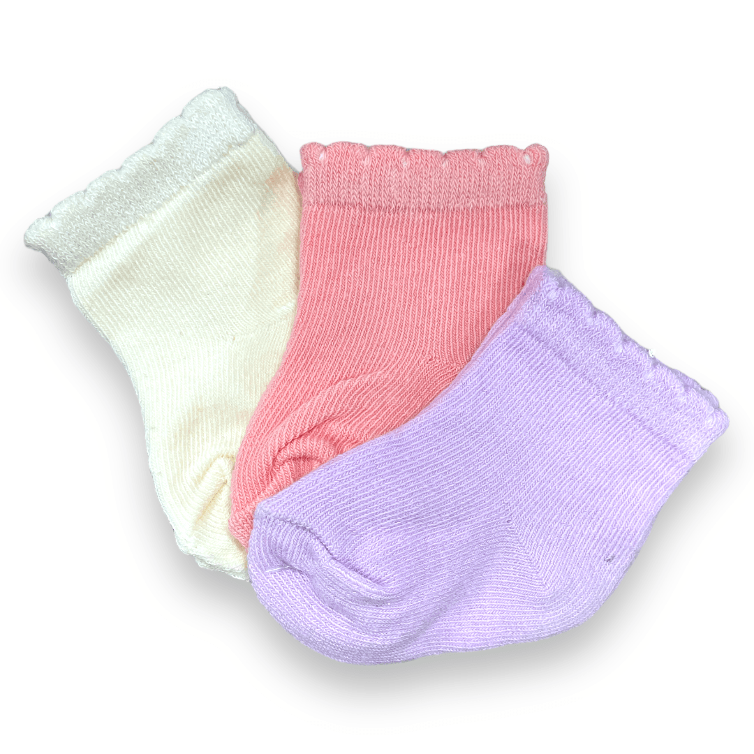 Set de 3 calcetines de niña 0-3m - Palimu