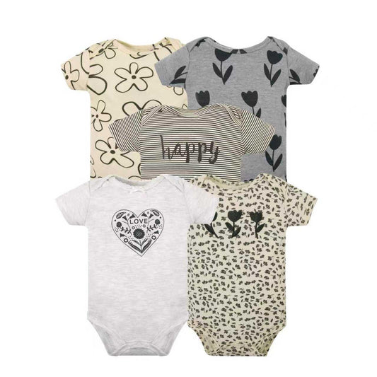Set de 5 bodys, flores