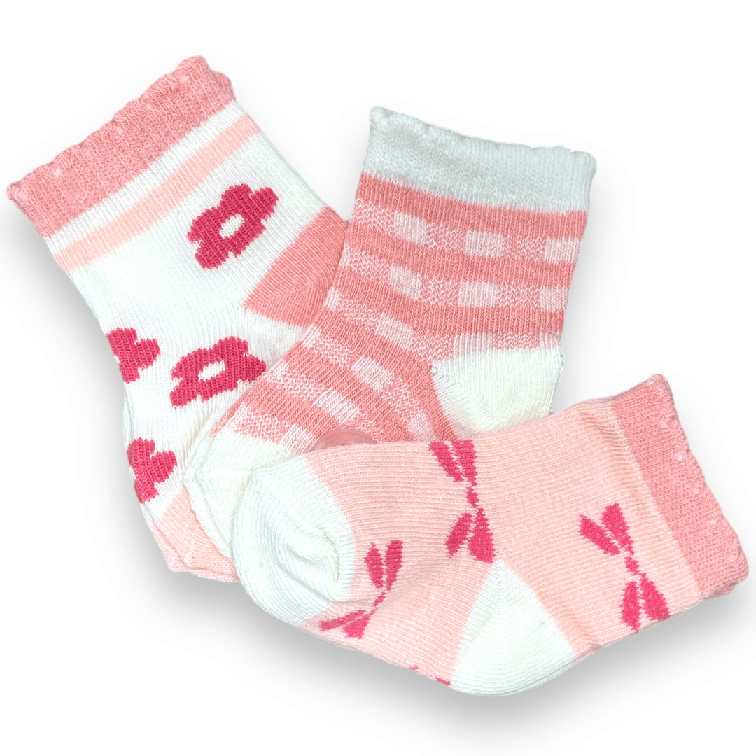 Set de 3 calcetines de niña 0-3m - Palimu