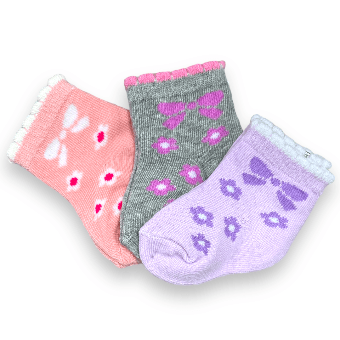 Set de 3 calcetines de niña 0-3m - Palimu