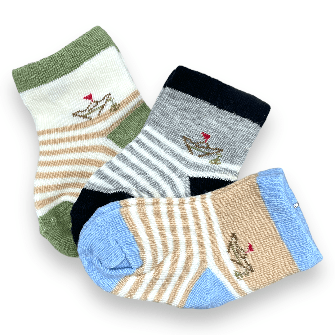 set de 3 calcetines de niño 0-3m - Palimu