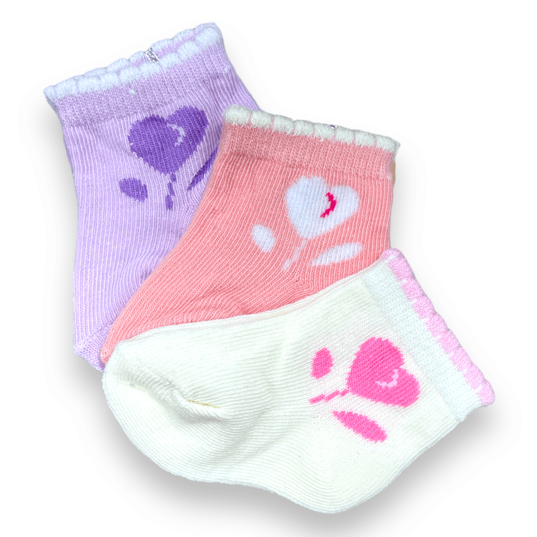 Set de 3 calcetines de niña 0-3m - Palimu