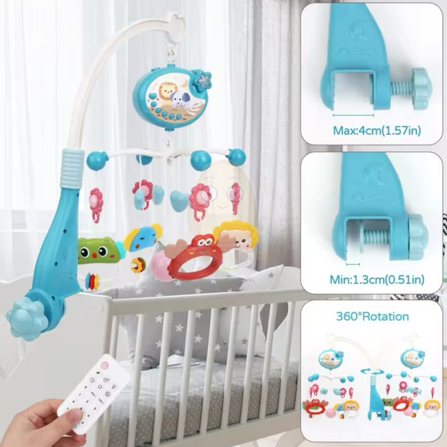 Movil musical Animalitos, 2 colores