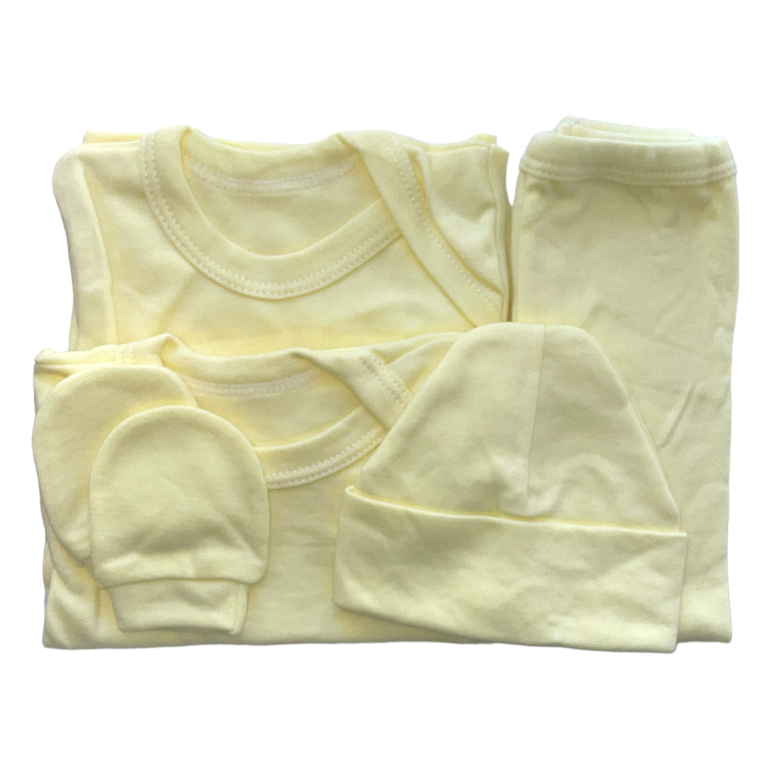 ajuar liso amarillo palido