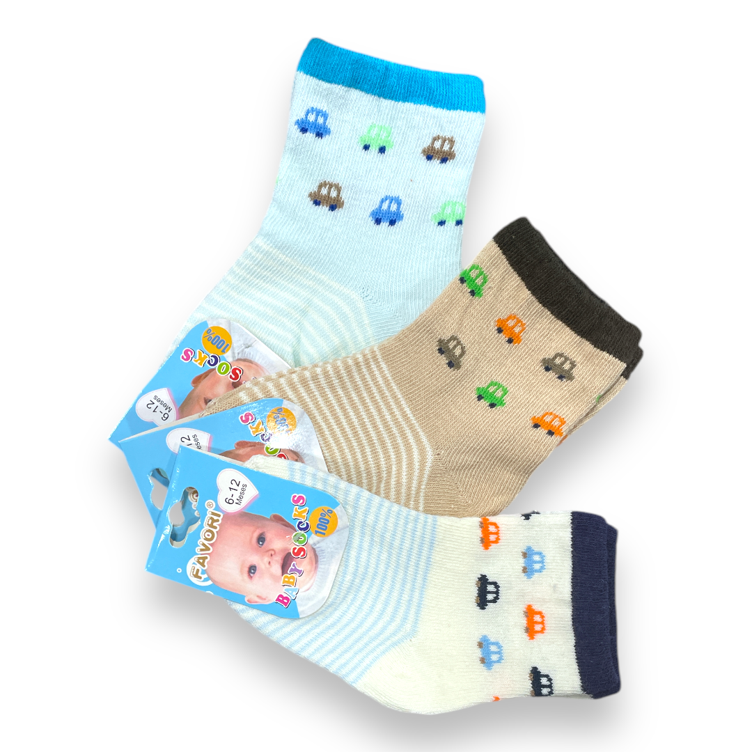 Set de 3 calcetines 6-12m favori niño