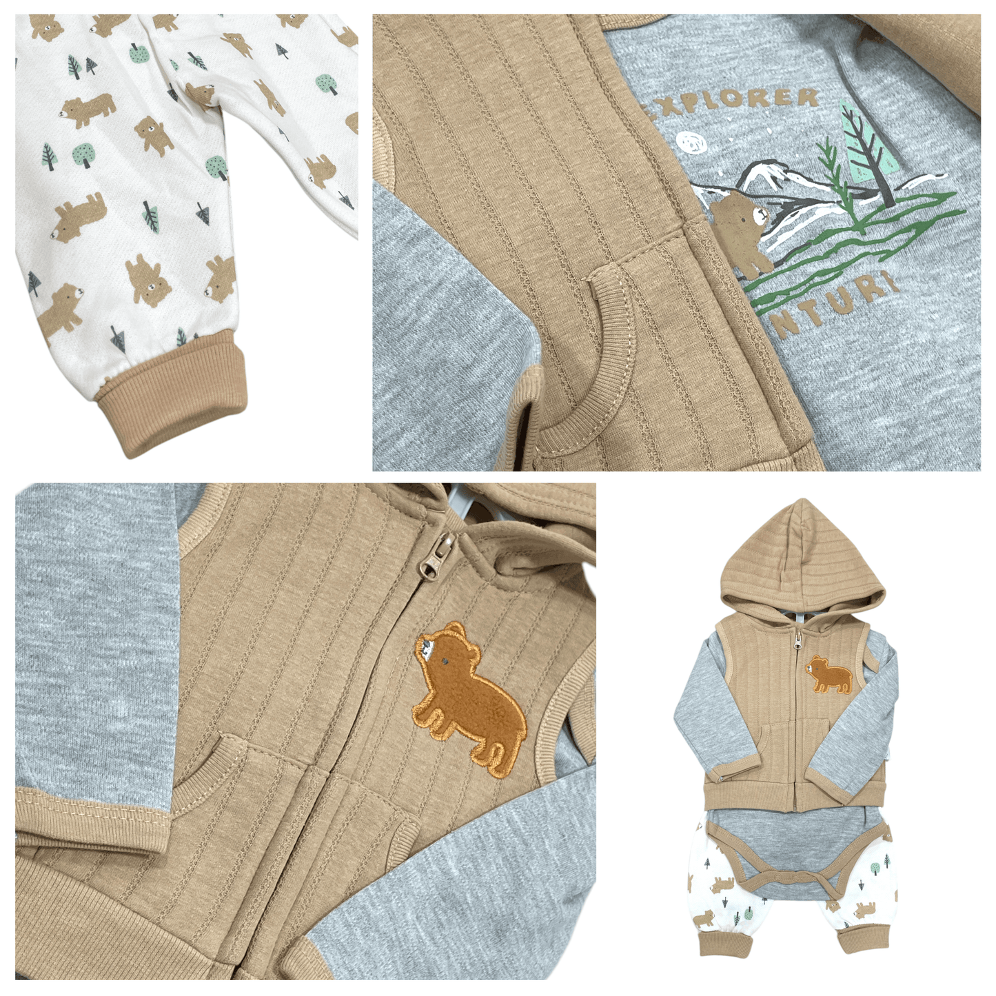 Conjunto de 3 piezas, Cafesito - Palimu