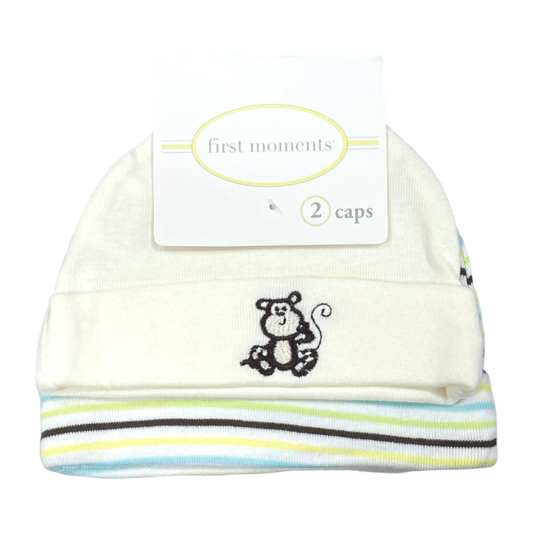 Pack de 2 gorros de algodón RN