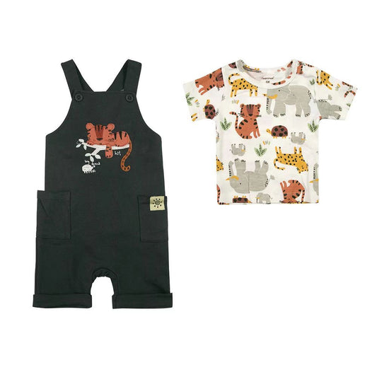 Jardinera de algodón con polera, Tiger