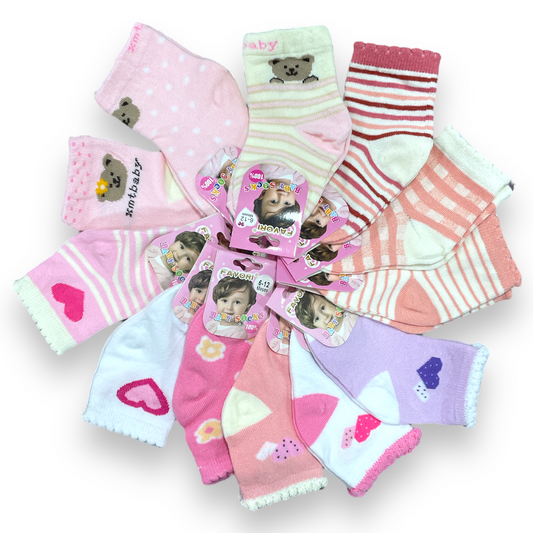 Set de 3 calcetines 6-12m favori niña