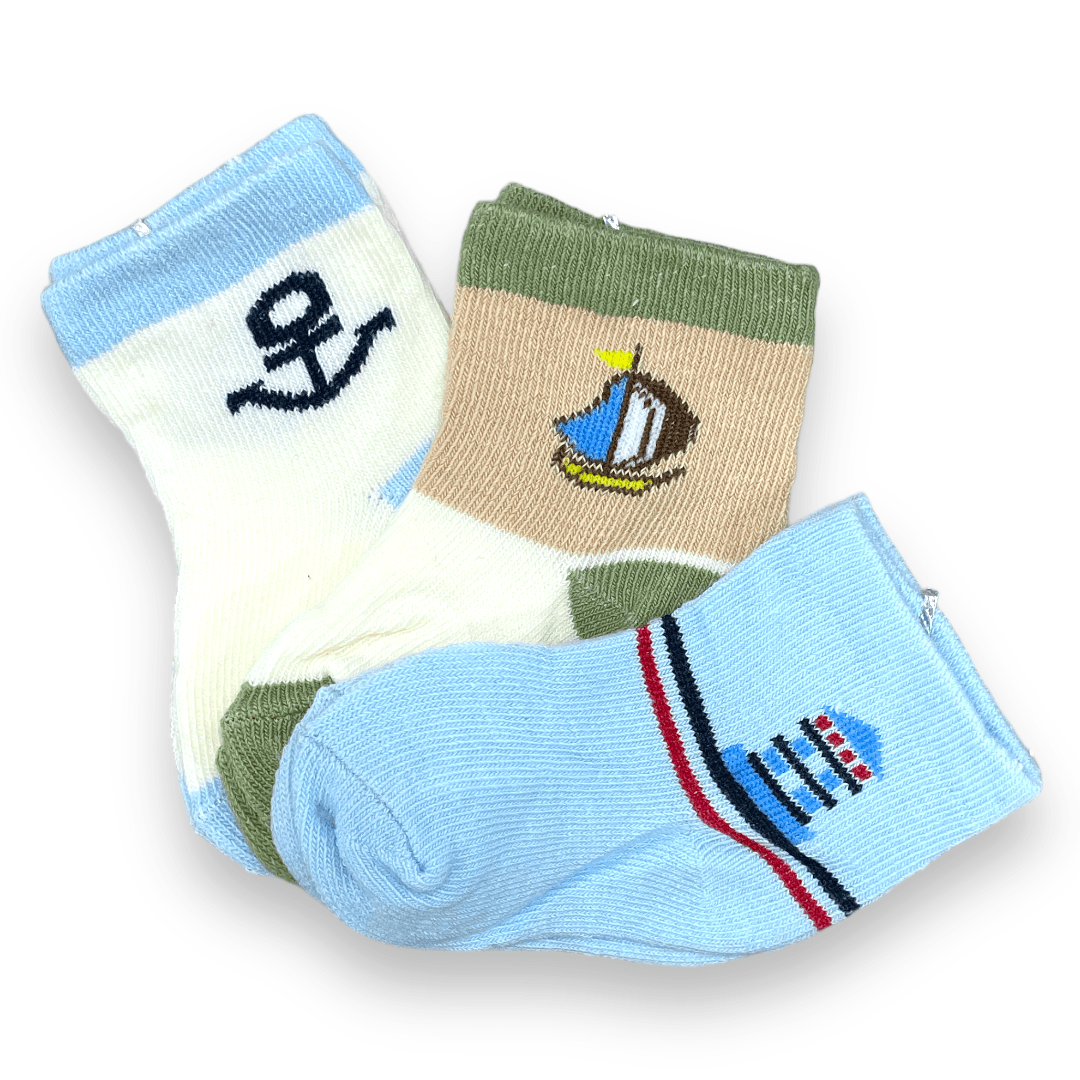 set de 3 calcetines de niño 0-3m - Palimu