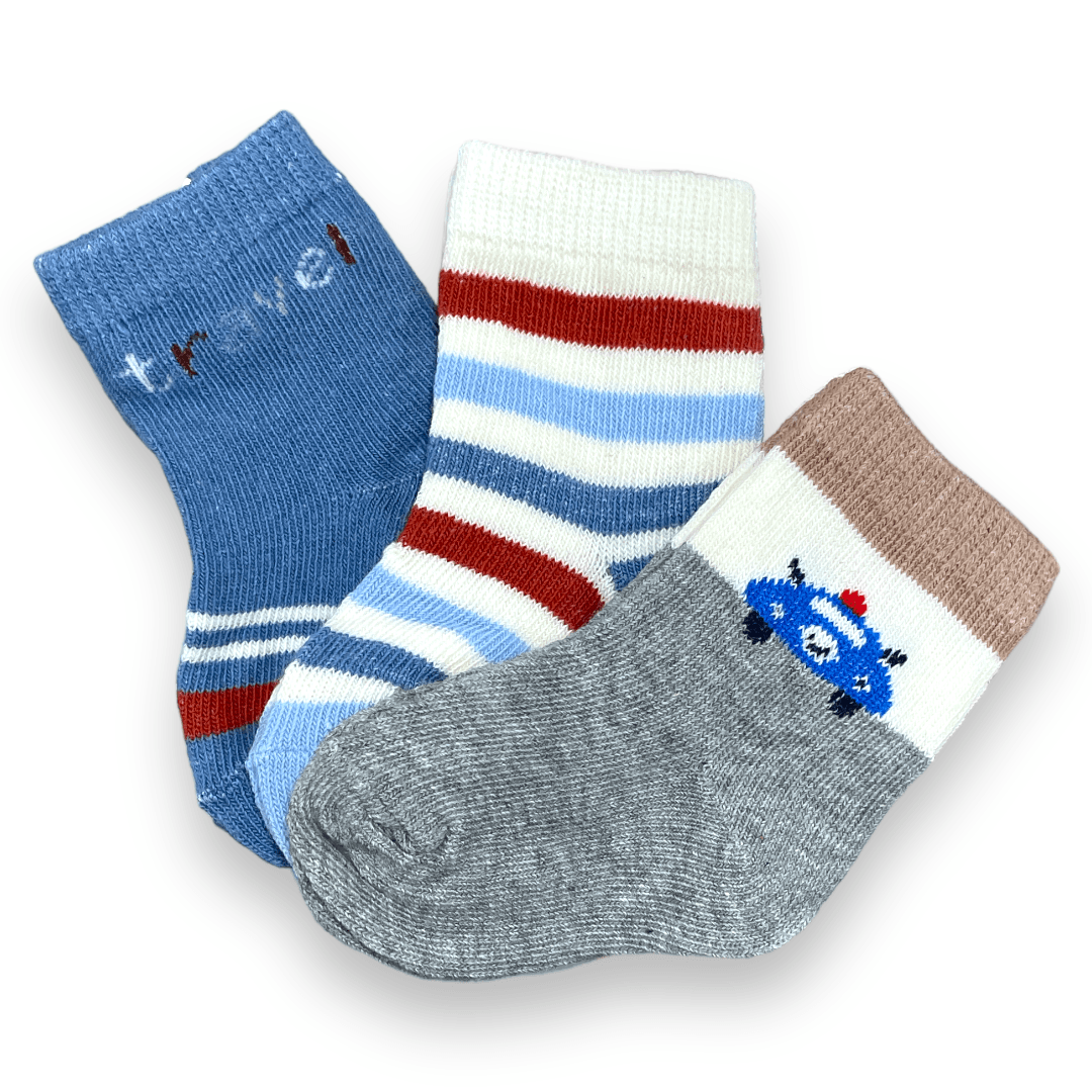 set de 3 calcetines de niño 0-3m - Palimu