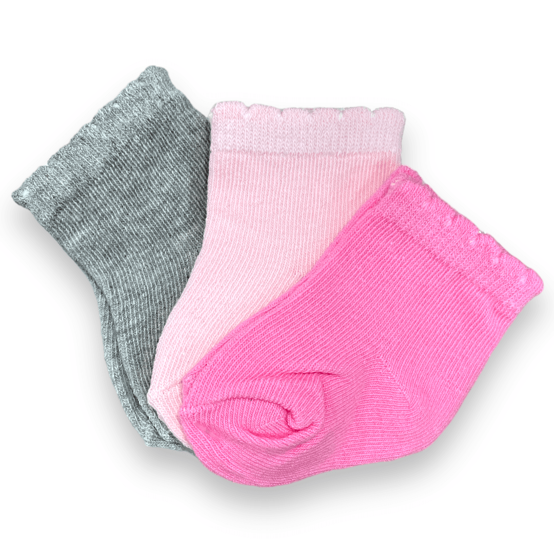 Set de 3 calcetines de niña 0-3m - Palimu