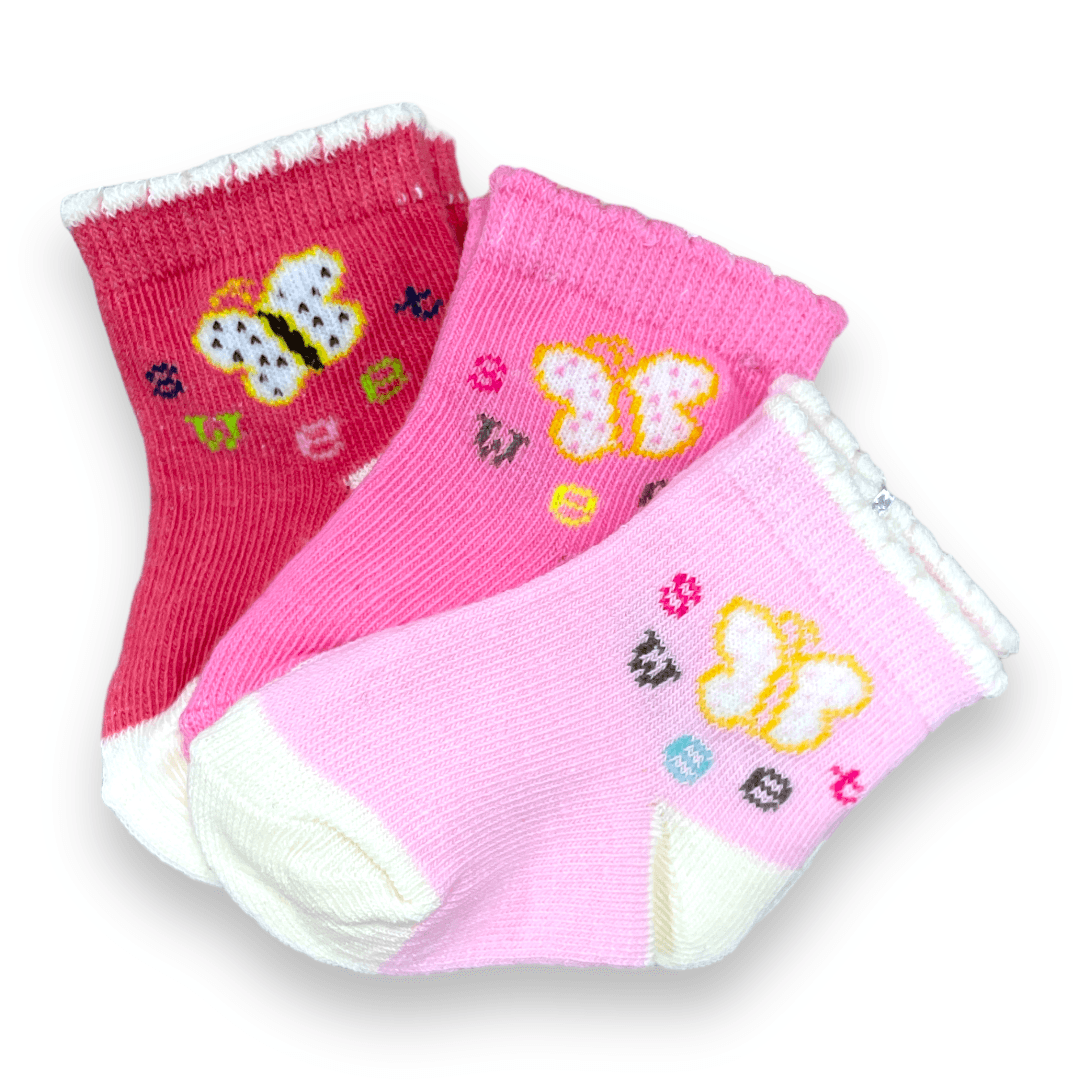 Set de 3 calcetines de niña 0-3m - Palimu